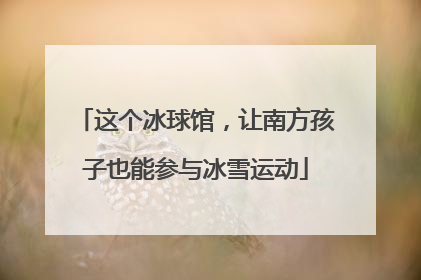 这个冰球馆，让南方孩子也能参与冰雪运动