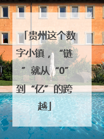 贵州这个数字小镇，“链”就从“0”到“亿”的跨越