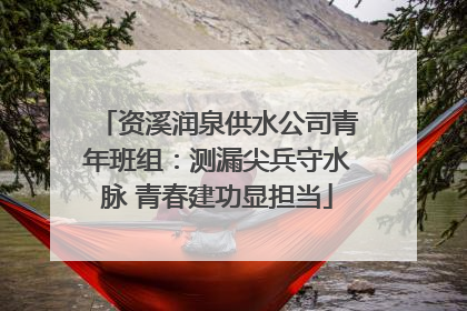资溪润泉供水公司青年班组：测漏尖兵守水脉 青春建功显担当