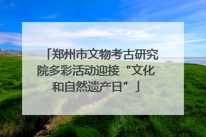 郑州市文物考古研究院多彩活动迎接“文化和自然遗产日”