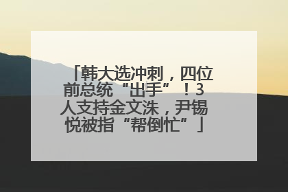韩大选冲刺，四位前总统“出手”！3人支持金文洙，尹锡悦被指“帮倒忙”
