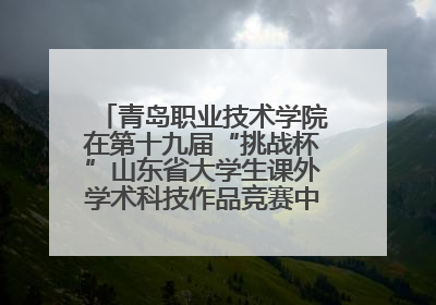青岛职业技术学院在第十九届“挑战杯”山东省大学生课外学术科技作品竞赛中斩获佳绩