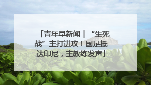 青年早新闻｜“生死战”主打进攻！国足抵达印尼，主教练发声