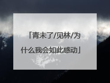 青未了/见林/为什么我会如此感动