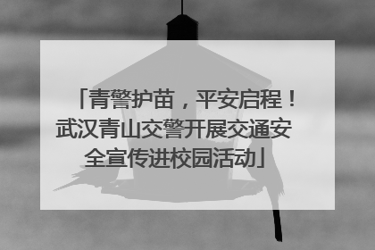 青警护苗，平安启程！武汉青山交警开展交通安全宣传进校园活动