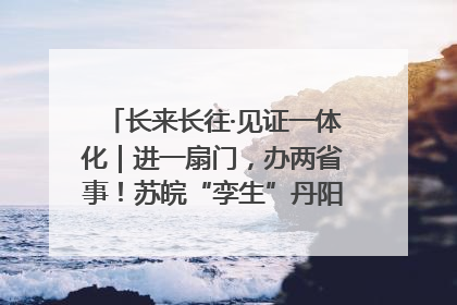 长来长往·见证一体化｜进一扇门，办两省事！苏皖“孪生”丹阳如何做到的？