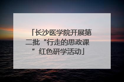长沙医学院开展第二批“行走的思政课”红色研学活动