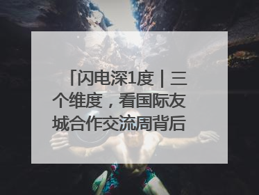闪电深1度｜三个维度，看国际友城合作交流周背后的山东开放