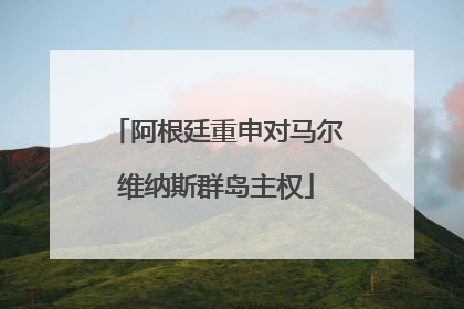 阿根廷重申对马尔维纳斯群岛主权