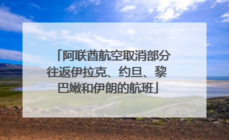阿联酋航空取消部分往返伊拉克、约旦、黎巴嫩和伊朗的航班