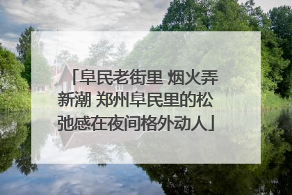 阜民老街里 烟火弄新潮 郑州阜民里的松弛感在夜间格外动人