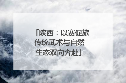 陕西：以赛促旅 传统武术与自然生态双向奔赴