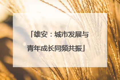 雄安：城市发展与青年成长同频共振