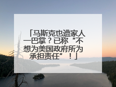 马斯克也遭家人一巴掌？已称“不想为美国政府所为承担责任”！