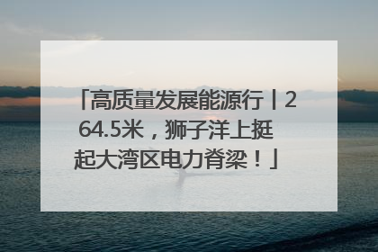 高质量发展能源行丨264.5米，狮子洋上挺起大湾区电力脊梁！