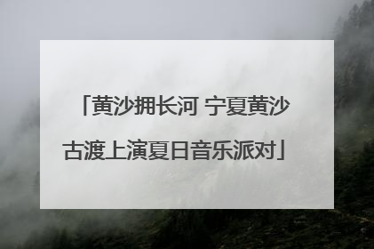 黄沙拥长河 宁夏黄沙古渡上演夏日音乐派对