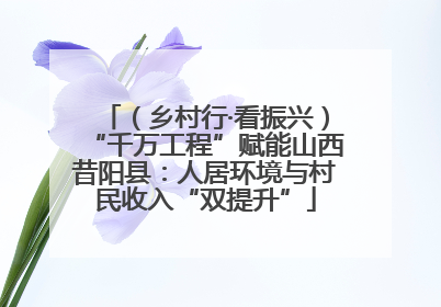 （乡村行·看振兴）“千万工程”赋能山西昔阳县：人居环境与村民收入“双提升”