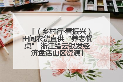 （乡村行·看振兴）田间农货直供“养老餐桌” 浙江缙云银发经济盘活山区资源