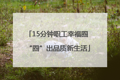 15分钟职工幸福圈 “圈”出品质新生活