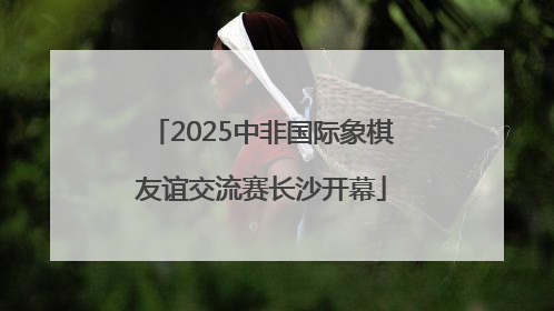 2025中非国际象棋友谊交流赛长沙开幕