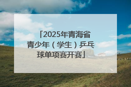 2025年青海省青少年（学生）乒乓球单项赛开赛