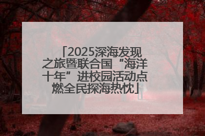 2025深海发现之旅暨联合国“海洋十年”进校园活动点燃全民探海热忱