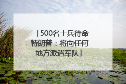 500名士兵待命 特朗普：将向任何地方派遣军队