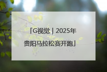 G视觉｜2025年贵阳马拉松赛开跑