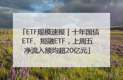 ETF规模速报｜十年国债ETF、短融ETF，上周五净流入额均超20亿元